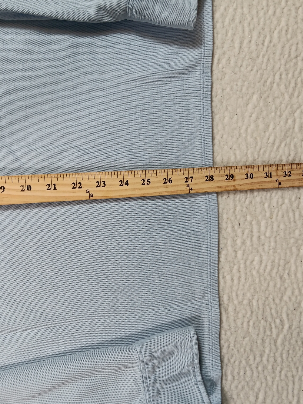 Criquet Shirt Mens XL Blue Long Sleeve Polo Pocket Pima Cotton Preppy Office - Picture 10 of 13